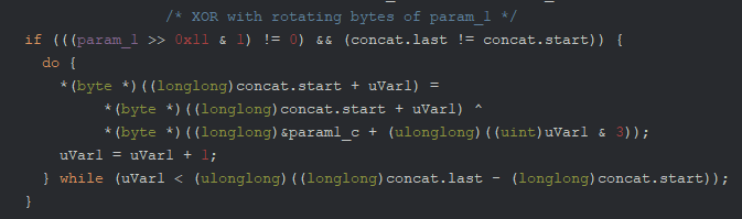 XOR ClientSig vector